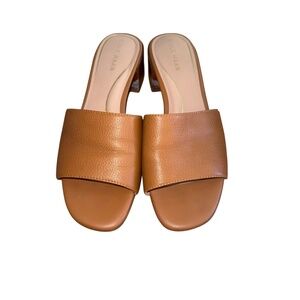 COLE HAAN Calli Leather Sandals Cognac Womens Size 9